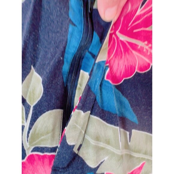 Island Trader Hibiscus Floral Rayon Capri Pant Size Large Vintage - Picture 10 of 16